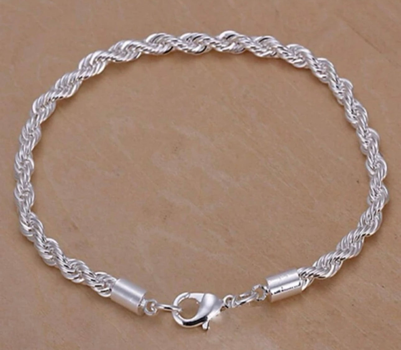 Silver twist bracelet