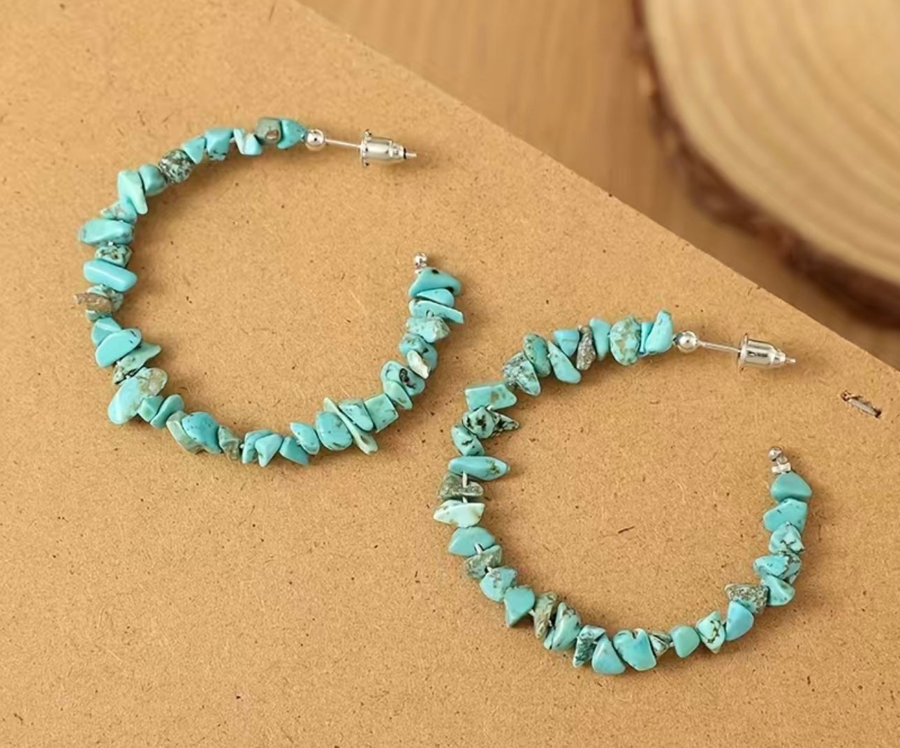 Turquoise stone earrings