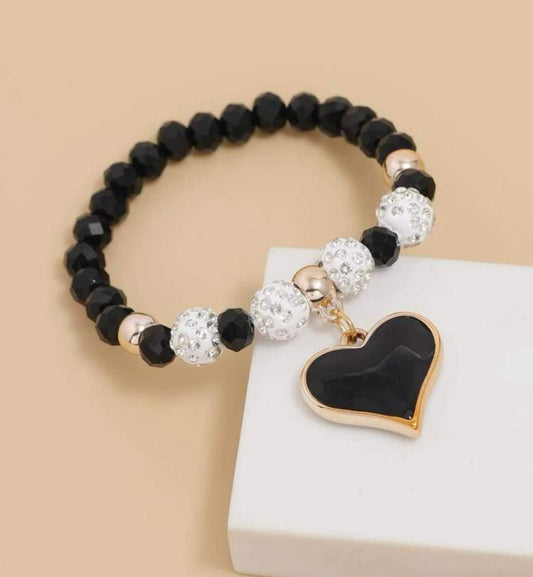 Black heart bracelet