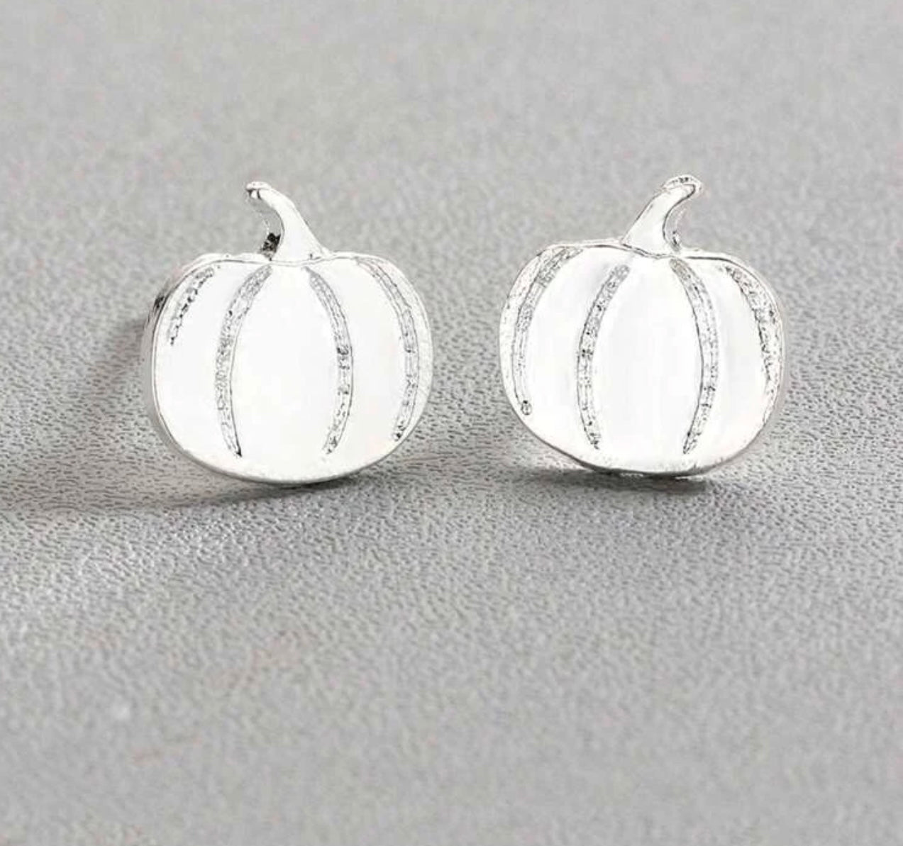 Pumpkin earrings silver