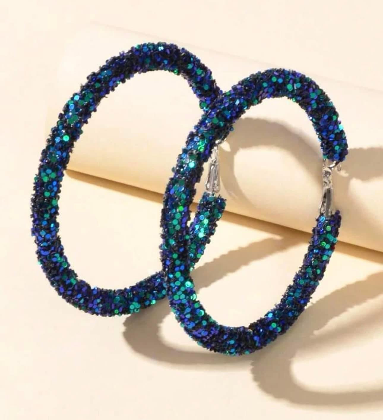 Blue and black hoops