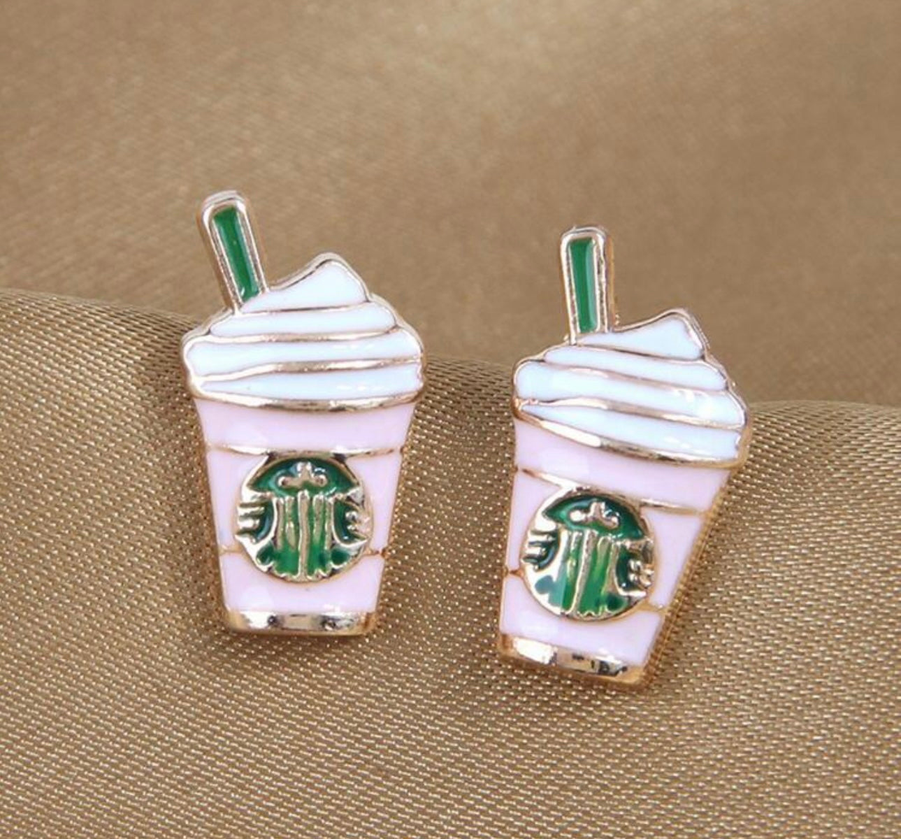 Iced coffee earrings