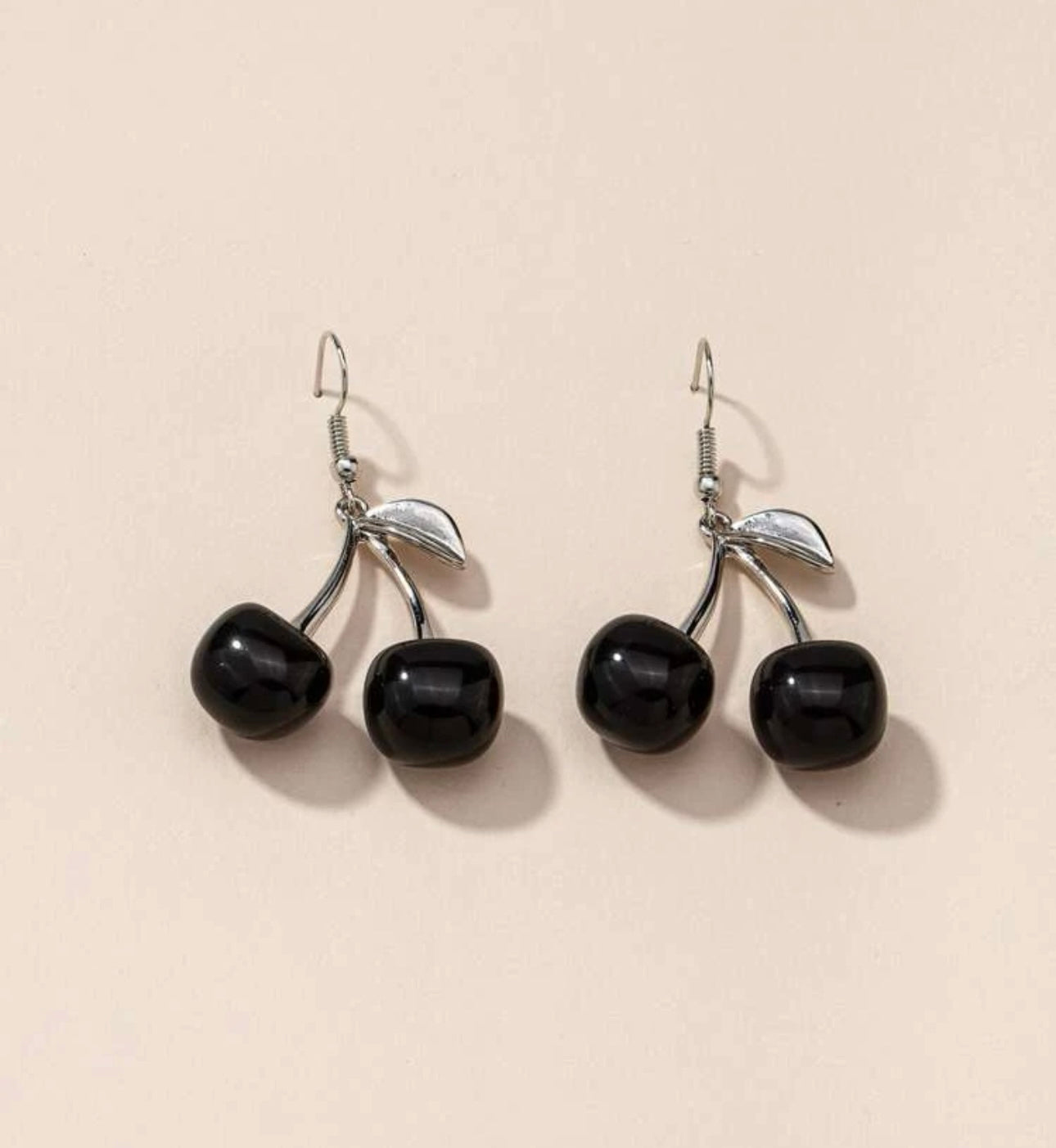 Black cherry earrings