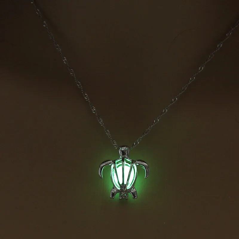 3 colors Turtle Glow In The Dark Necklaces