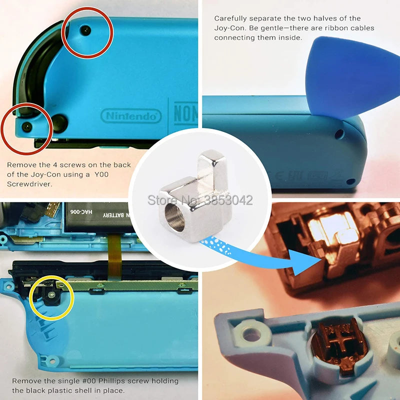 NS Switch Game Accessories Metal Lock Buckles with Opening Tools For Switch / OLED Joy Con Controller Replacement Repair Kit