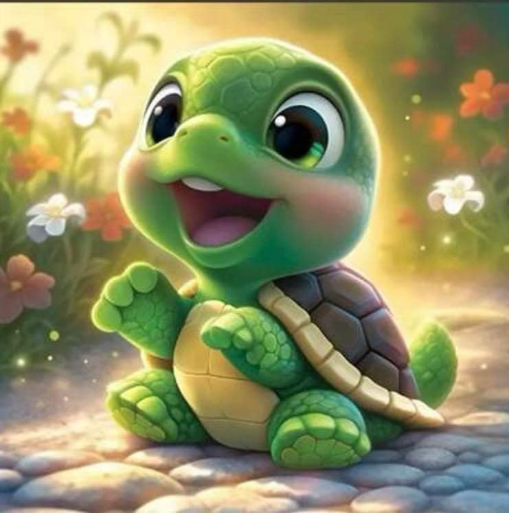 Happy turtle diamond painting kit
