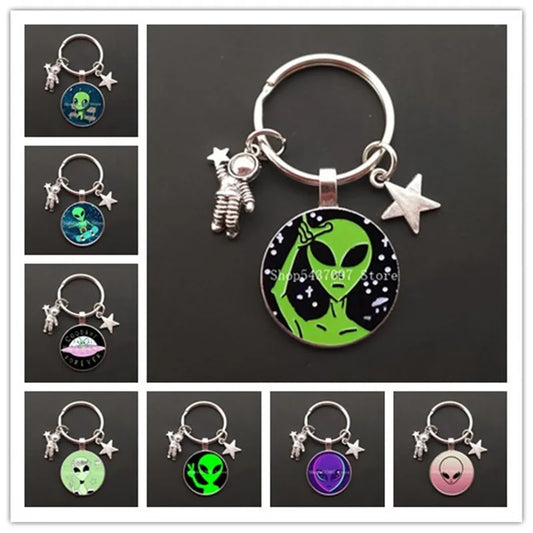 Funny alien key ring