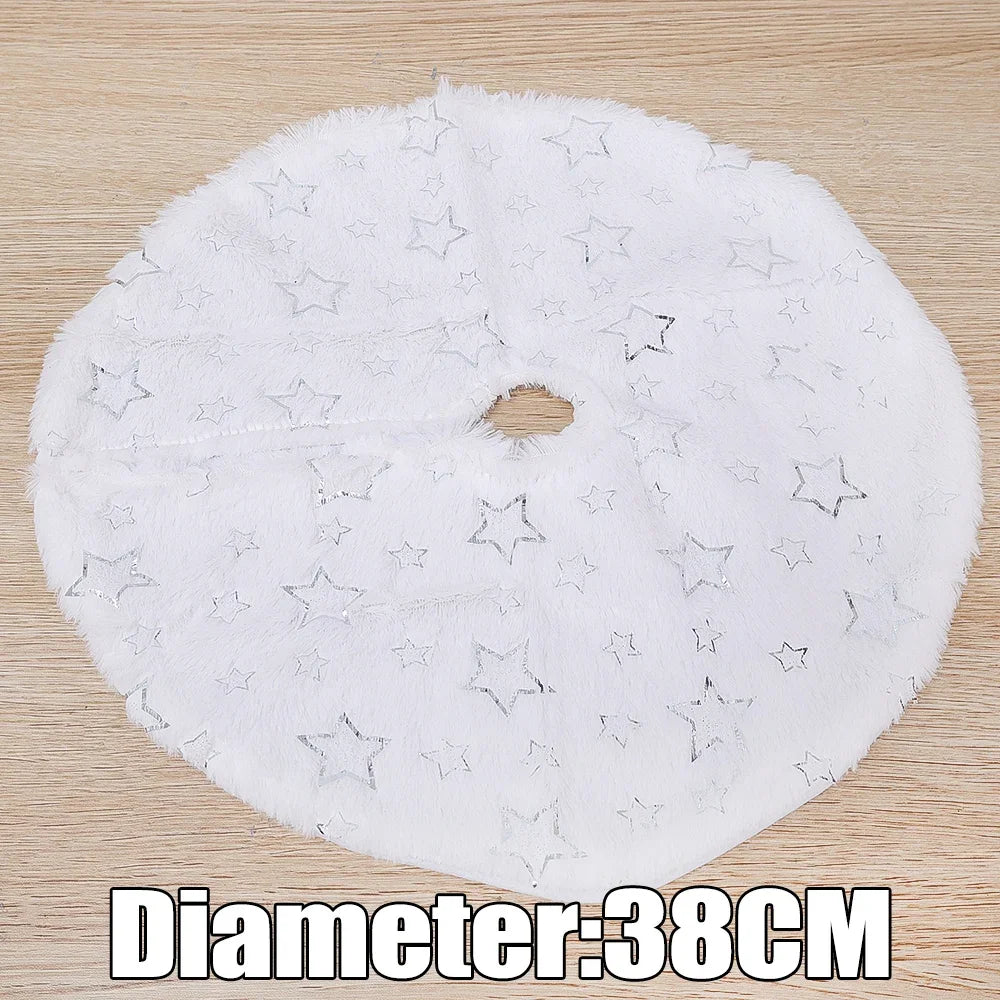 38/62CM Christmas Tree Skirt Crafts Tree Surround Base Set Merry Christmas Carpet Decorations Home Xmas Party Ornaments Supplies