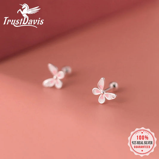 Butterfly Screw Stud Earrings