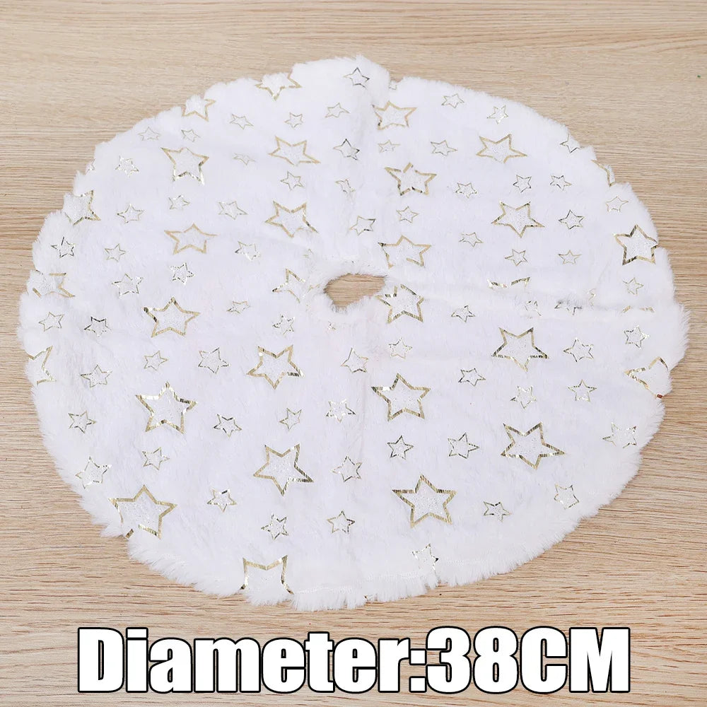 38/62CM Christmas Tree Skirt Crafts Tree Surround Base Set Merry Christmas Carpet Decorations Home Xmas Party Ornaments Supplies