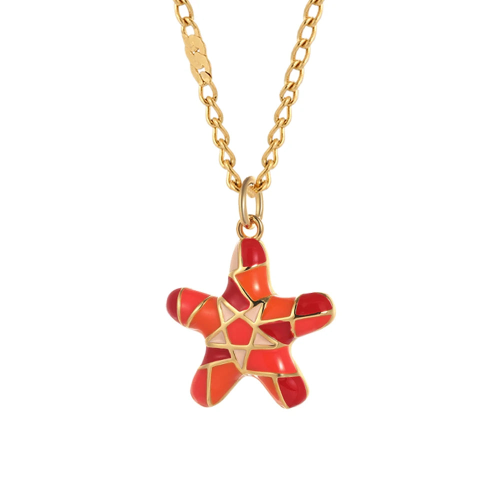 Starfish, heart, donut necklaces