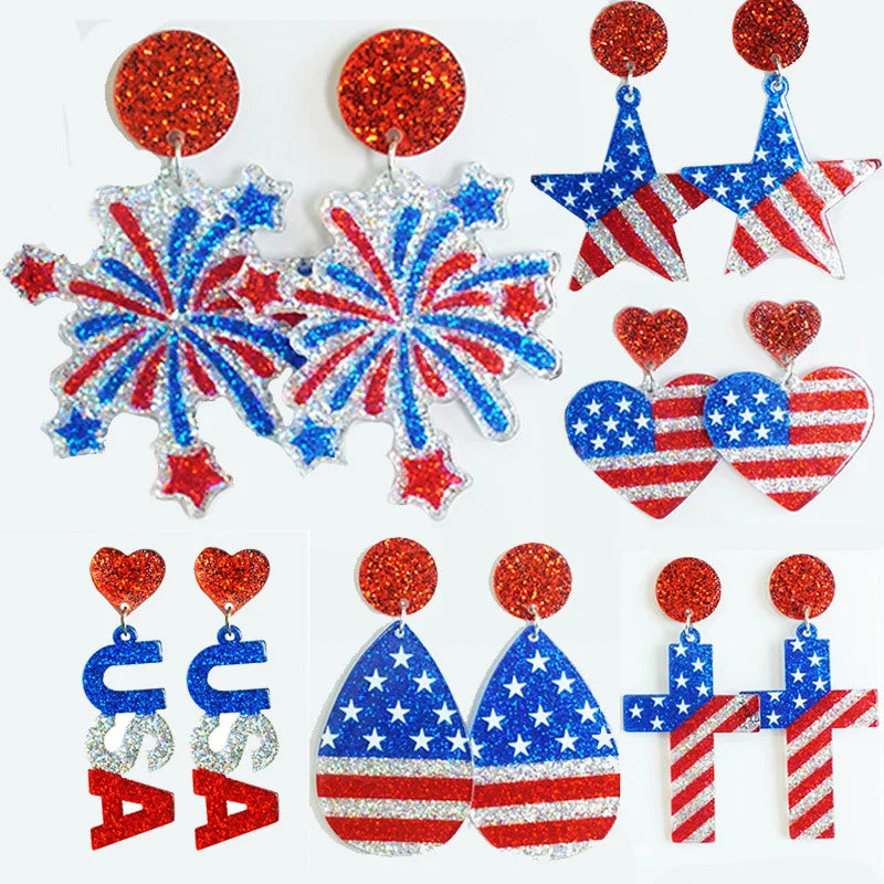 Independance day earrings