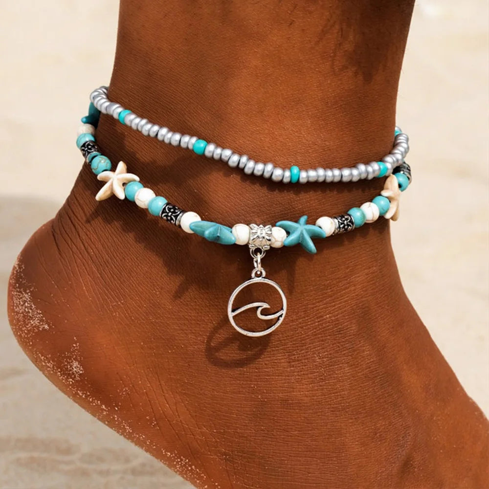 Bohemian style anklets ￼ ￼