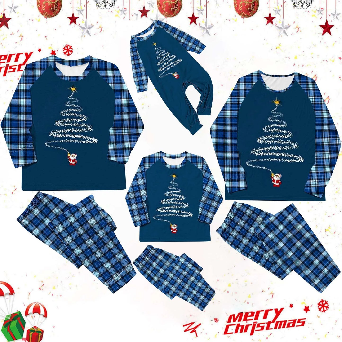 2024 Christmas Pajamas Baby Mother Kids Daughter Mommy Family Set Xmas Pjs Long Sleeve Sleepwear Matching Outfits Loungewear