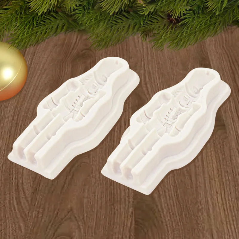 1/2pcs Nutcracker Soldier Silicone Fondant Mold Christmas New Year Party Baking Mould for DIY Chocolate Dessert Cake Decor