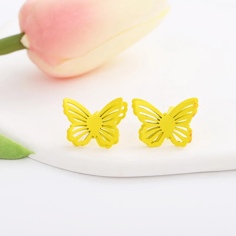 Yellow Color Geometric Dangle Earrrings for Women