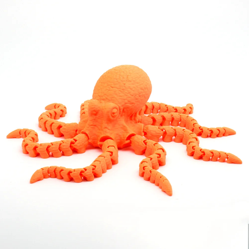 3D Printed Figurines Model Toys Octopus Simulation Animals Multi-Jointed Fishbowl Setting Decorative Desktop Ornament Kids Gifts