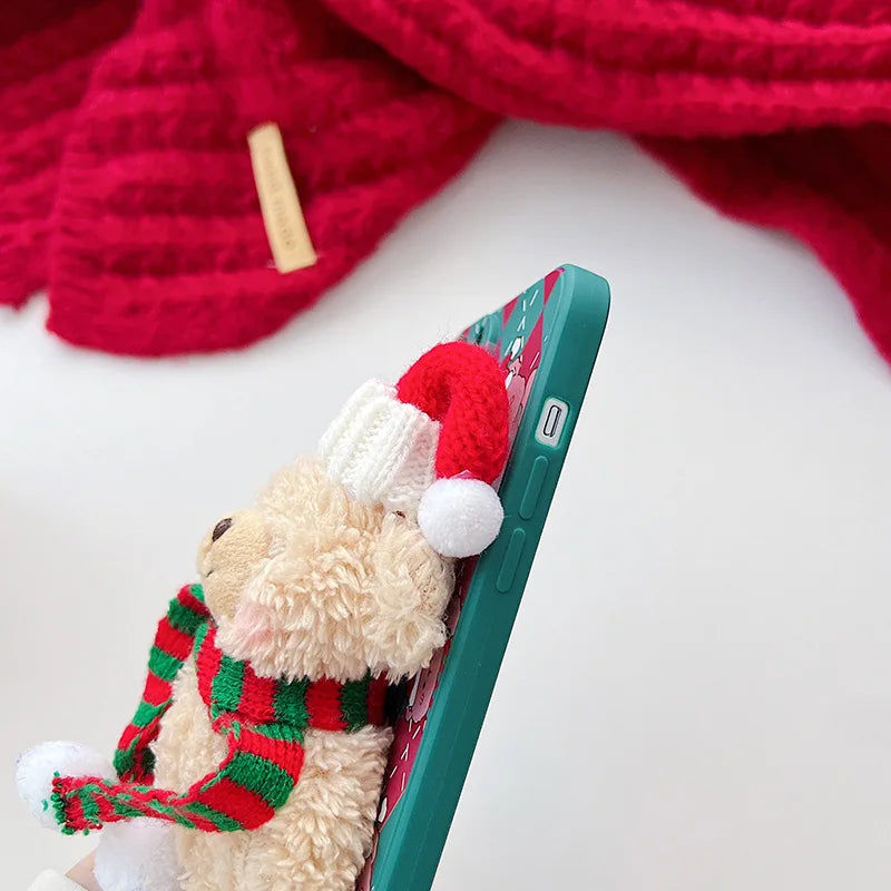 Christmas Doll Bear Case for Samsung Galaxy A54 A55 A34 A35 A51 A52 A52S A53 A15 A14 A13 A33 A32 A31 A25 A24 A23 A22 A20S Cover