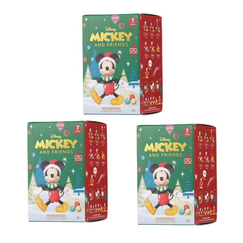 Genuine Miniso Disney Hand In Hand Series Cute Mickey Mouse Blind Box Disney Surprise Toy Mystery Box New Year Christmas Gift