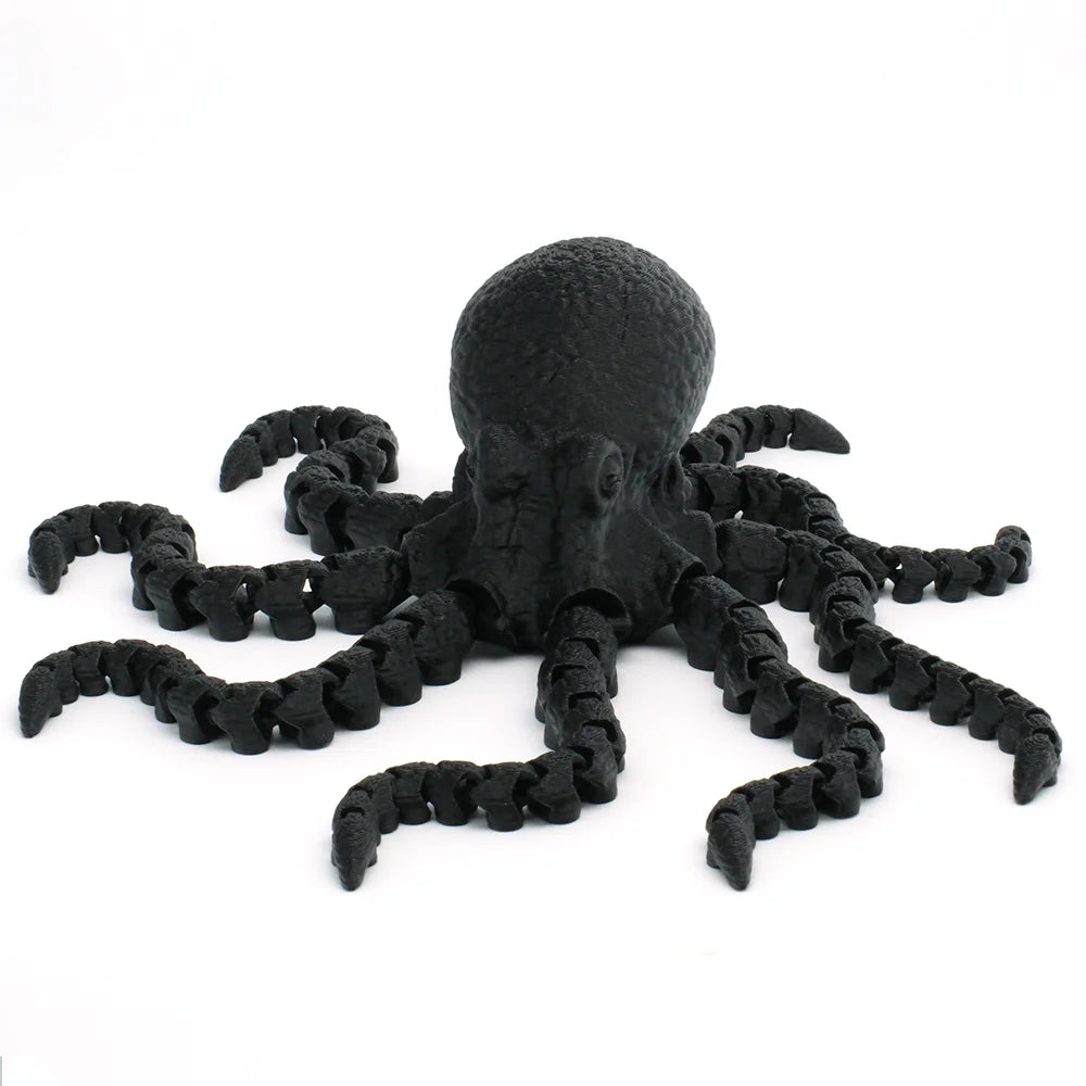 3D Printed Figurines Model Toys Octopus Simulation Animals Multi-Jointed Fishbowl Setting Decorative Desktop Ornament Kids Gifts