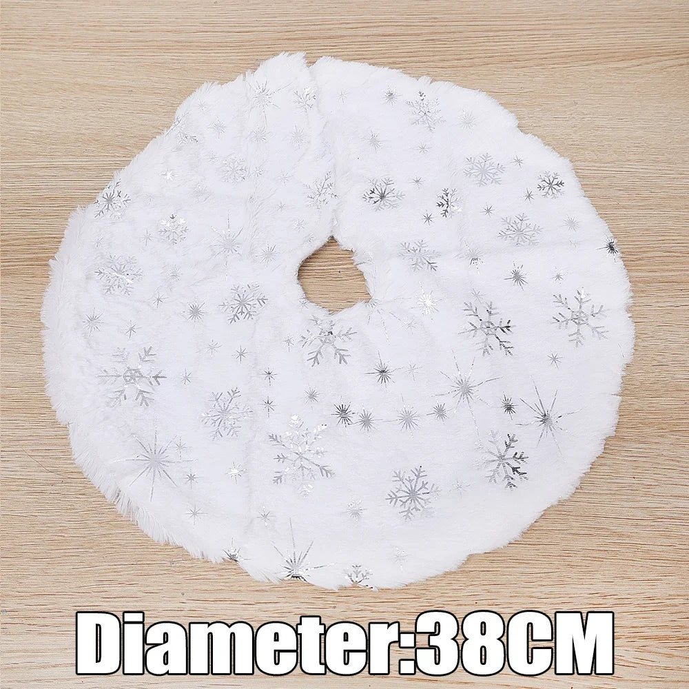 38/62CM Christmas Tree Skirt Crafts Tree Surround Base Set Merry Christmas Carpet Decorations Home Xmas Party Ornaments Supplies