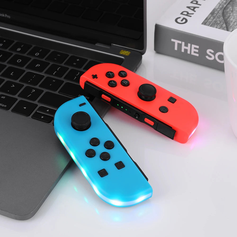 For NS Switch Joy-Con Controller Gamepad Left & Right Bluetooth-Compatible Console Controller with Hand Strap 3D Joystick