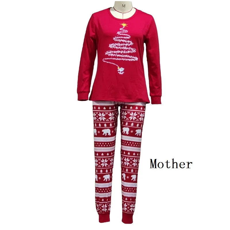 Christmas Family Matching Pajamas Outfits Adult And Kids Pyjamas Sets Tops+Pants Xmas Sleepwear Newborn Baby Boy Girl Jumpsuit