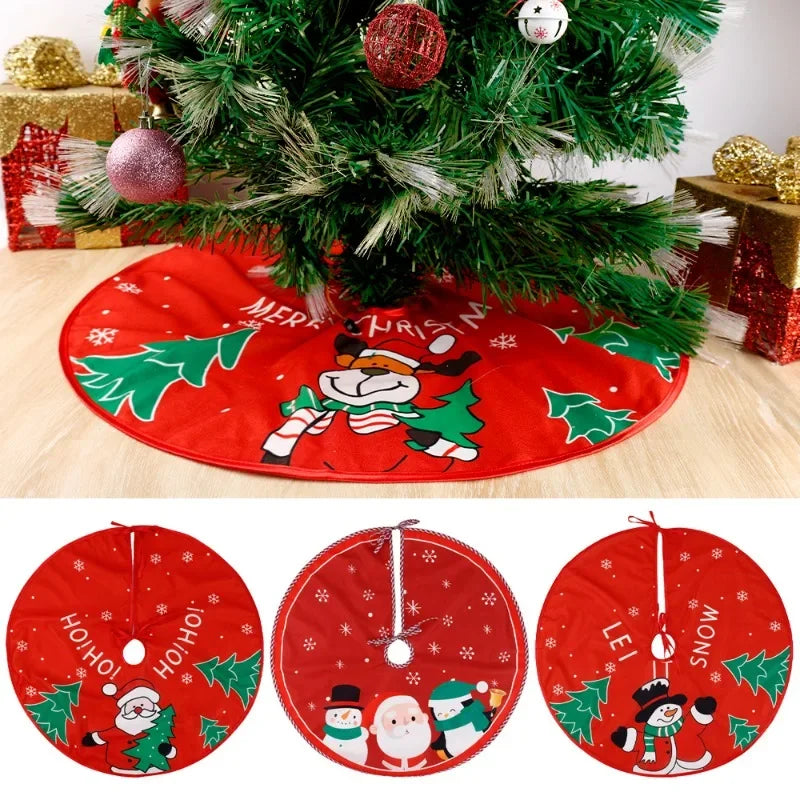 38/62CM Christmas Tree Skirt Crafts Tree Surround Base Set Merry Christmas Carpet Decorations Home Xmas Party Ornaments Supplies