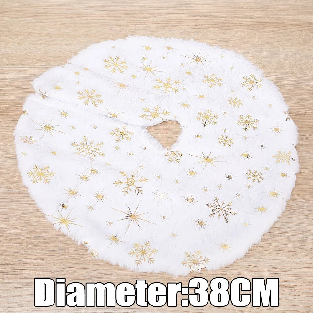 38/62CM Christmas Tree Skirt Crafts Tree Surround Base Set Merry Christmas Carpet Decorations Home Xmas Party Ornaments Supplies