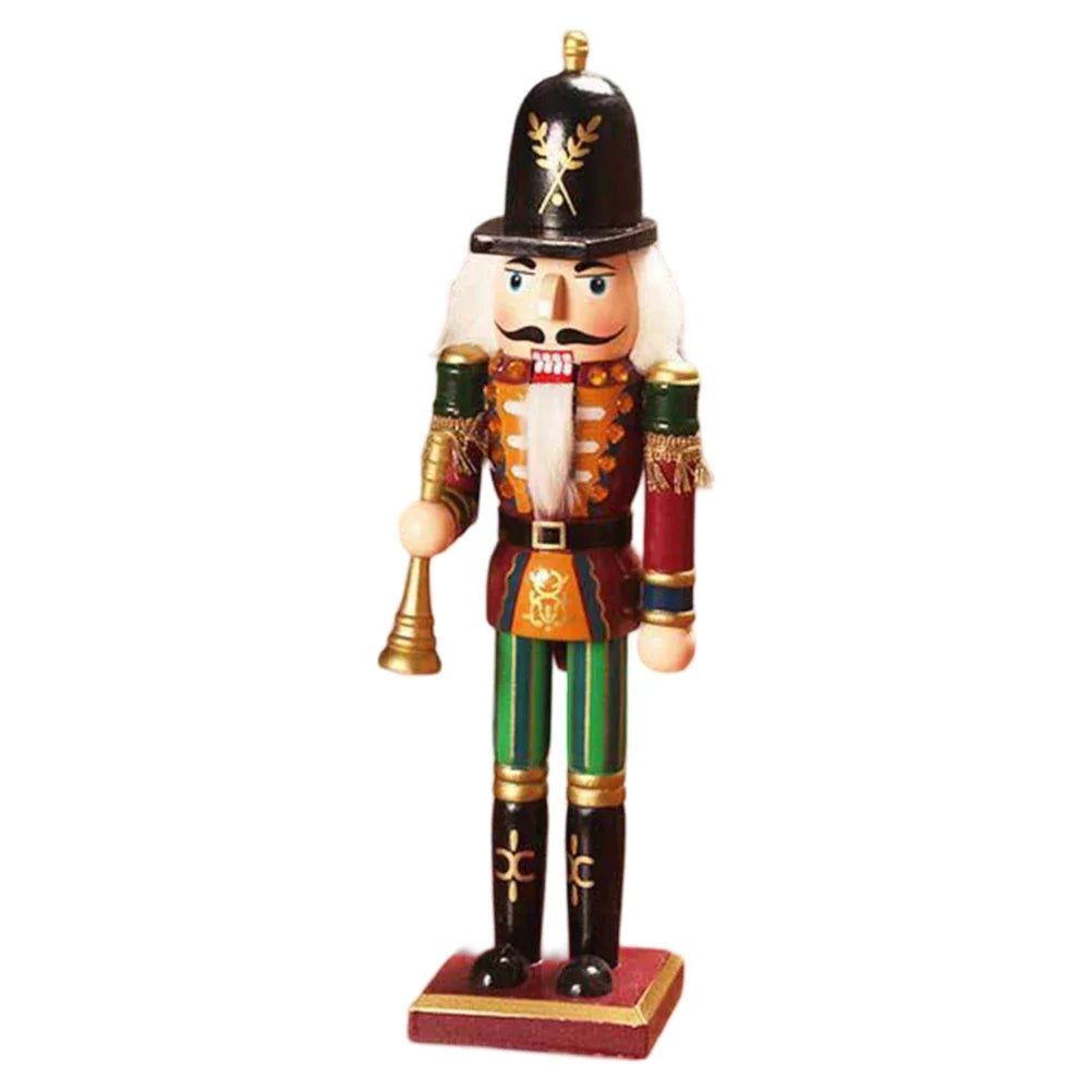 1pc 30CM Wooden Nutcracker Ornaments Puppet Traditional Painted Christmas Party Household Decoration Accessories