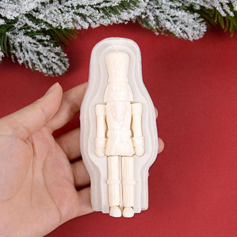 1/2pcs Nutcracker Soldier Silicone Fondant Mold Christmas New Year Party Baking Mould for DIY Chocolate Dessert Cake Decor