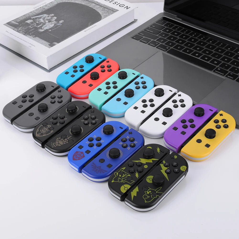 For NS Switch Joy-Con Controller Gamepad Left & Right Bluetooth-Compatible Console Controller with Hand Strap 3D Joystick