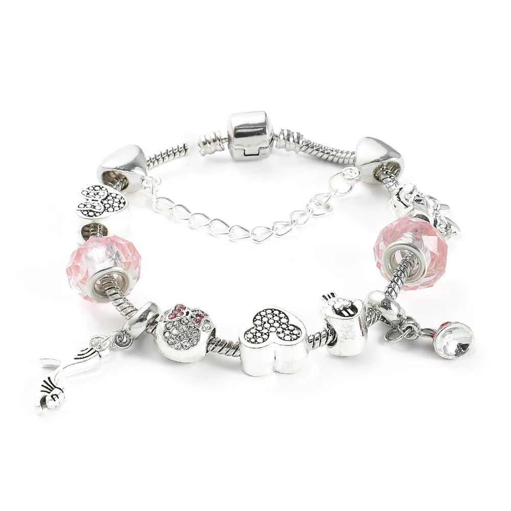 Mickey Minnie Charm Bracelet