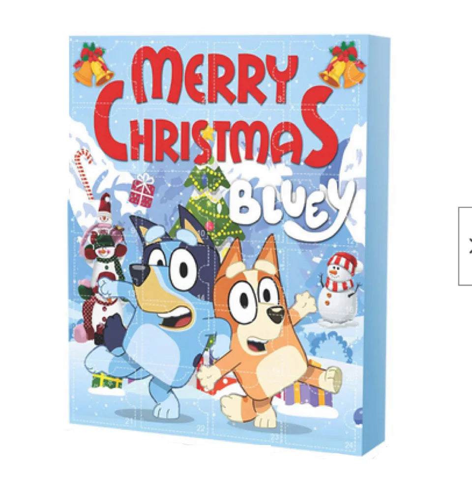 2024 New Bluey Blind Box Advent Halloween Christmas Bluey Christmas Blind Box 24 Countdown Calendar Blind Box Children's Gifts