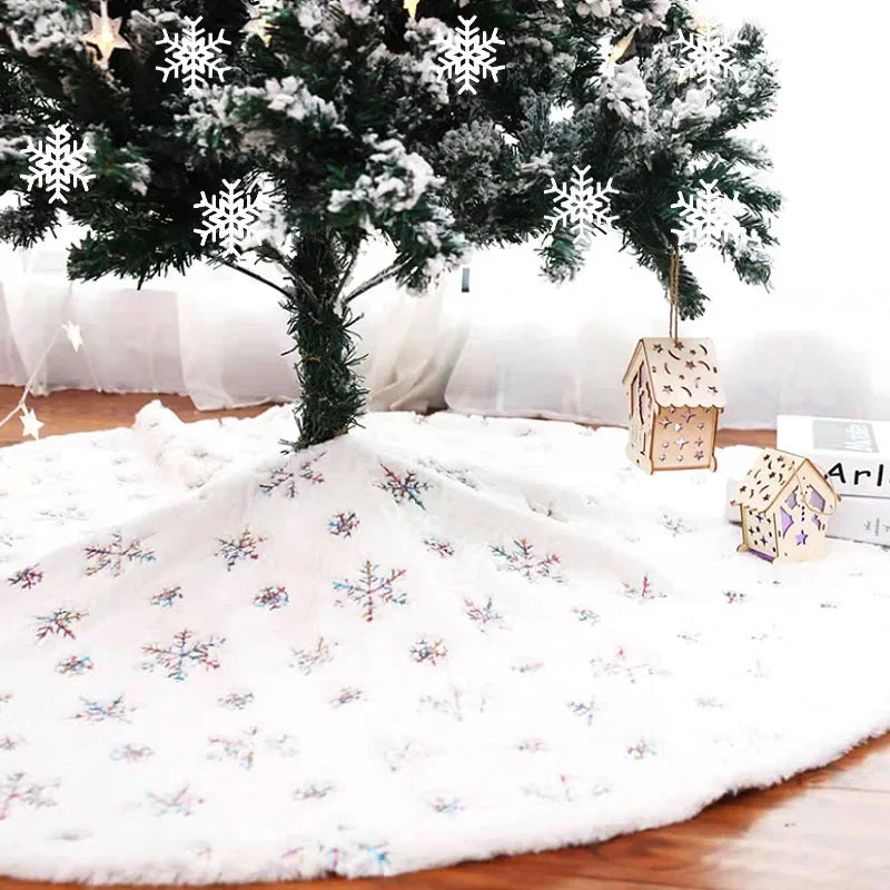 38/62CM Christmas Tree Skirt Crafts Tree Surround Base Set Merry Christmas Carpet Decorations Home Xmas Party Ornaments Supplies