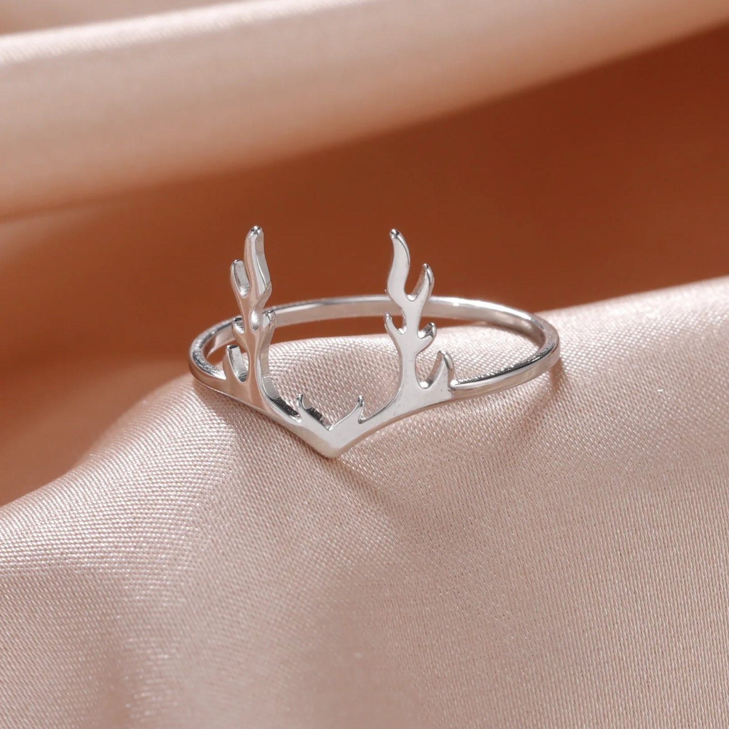 Animal Deer Antler Shape Rings