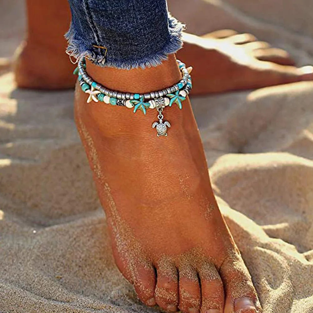 Bohemian style anklets ￼ ￼