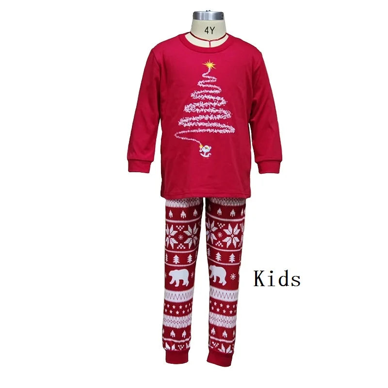 Christmas Family Matching Pajamas Outfits Adult And Kids Pyjamas Sets Tops+Pants Xmas Sleepwear Newborn Baby Boy Girl Jumpsuit