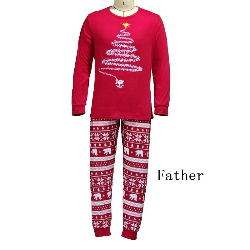 Christmas Family Matching Pajamas Outfits Adult And Kids Pyjamas Sets Tops+Pants Xmas Sleepwear Newborn Baby Boy Girl Jumpsuit