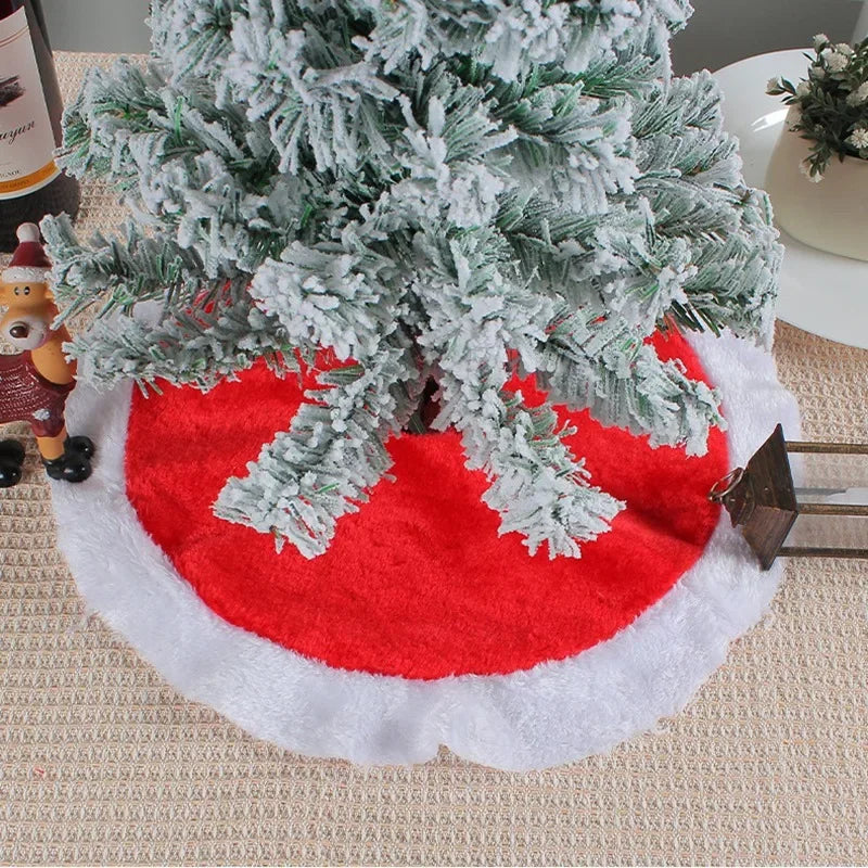 38/62CM Christmas Tree Skirt Crafts Tree Surround Base Set Merry Christmas Carpet Decorations Home Xmas Party Ornaments Supplies