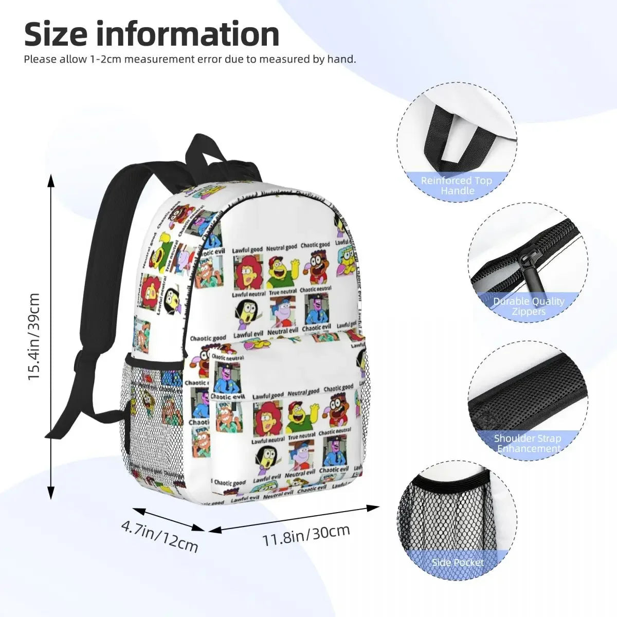 Big City Greens Characters Backpacks Teenager Bookbag Fashion Students School Bags Laptop Rucksack Shoulder Bag Large Capacity