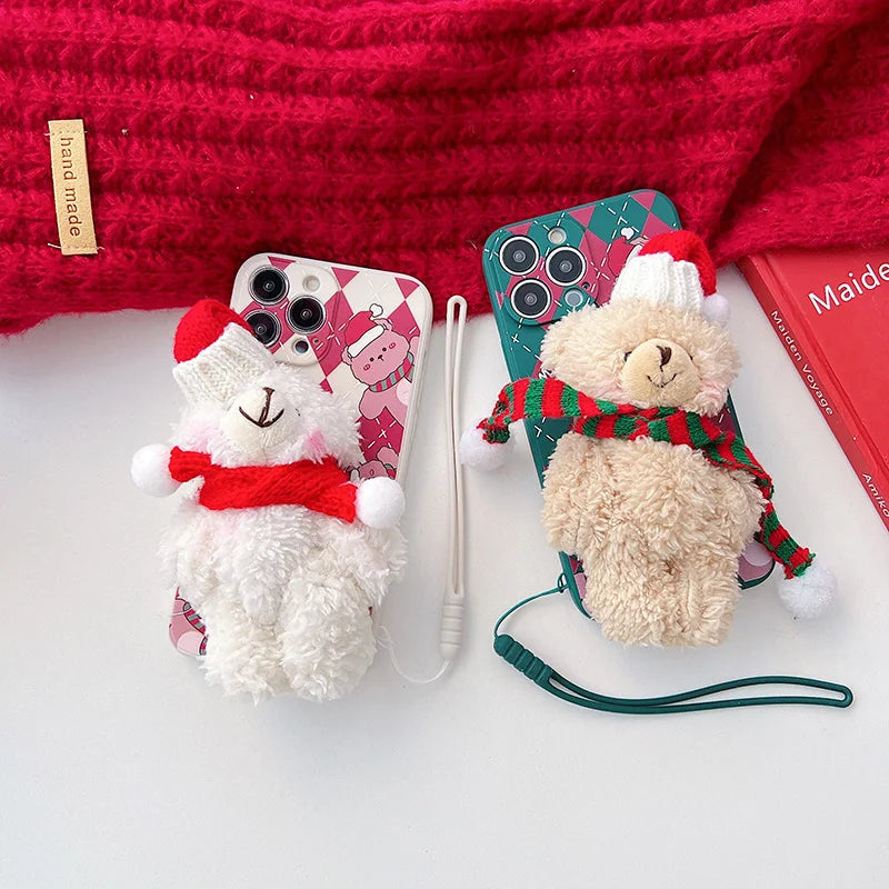 Christmas Doll Bear Case for Samsung Galaxy A54 A55 A34 A35 A51 A52 A52S A53 A15 A14 A13 A33 A32 A31 A25 A24 A23 A22 A20S Cover