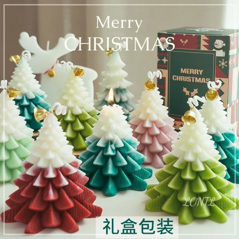 3D Pine Silicone Candle Molds Christmas Decoration Crafts Gypsum Crystal Resin Mold DIY soap chocolate baking tools Party gifts