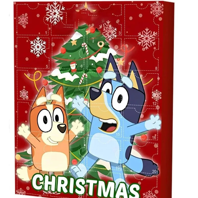 2024 New Bluey Blind Box Advent Halloween Christmas Bluey Christmas Blind Box 24 Countdown Calendar Blind Box Children's Gifts