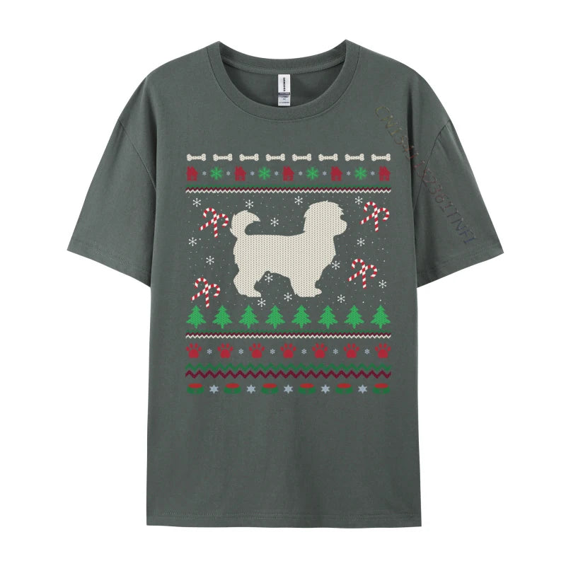 Ugly Xmas Sweater Style Santa Maltipoo Dog Christmas T-Shirts Brand New Men T-Shirt 3d Printed T Shirt Anime Tshirts