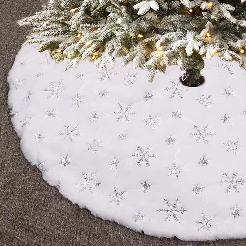 38/62CM Christmas Tree Skirt Crafts Tree Surround Base Set Merry Christmas Carpet Decorations Home Xmas Party Ornaments Supplies