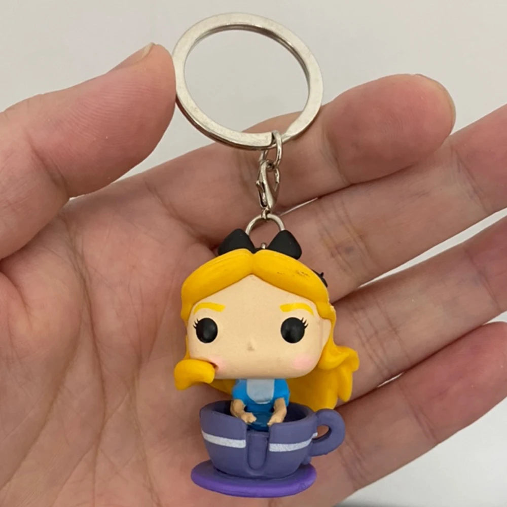 Alice In Wonderland Keychain Mad Hatter Figure Collection Toys