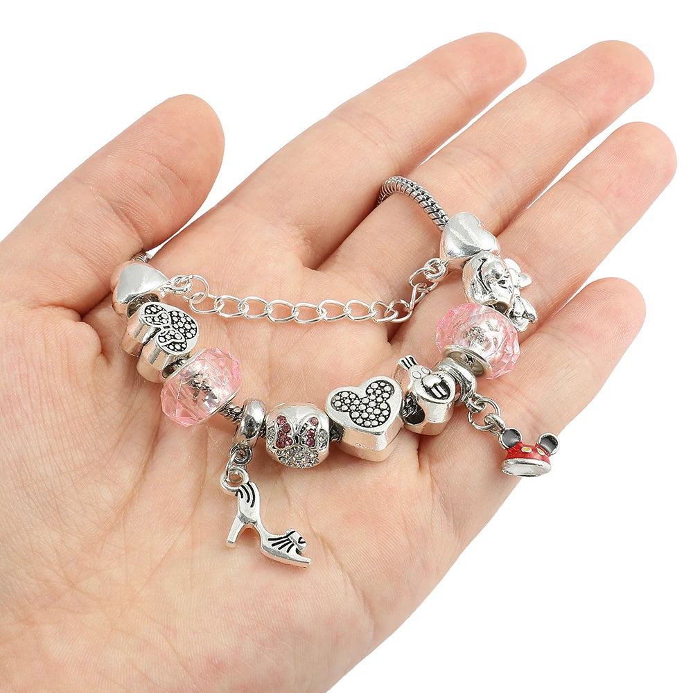 Mickey Minnie Charm Bracelet