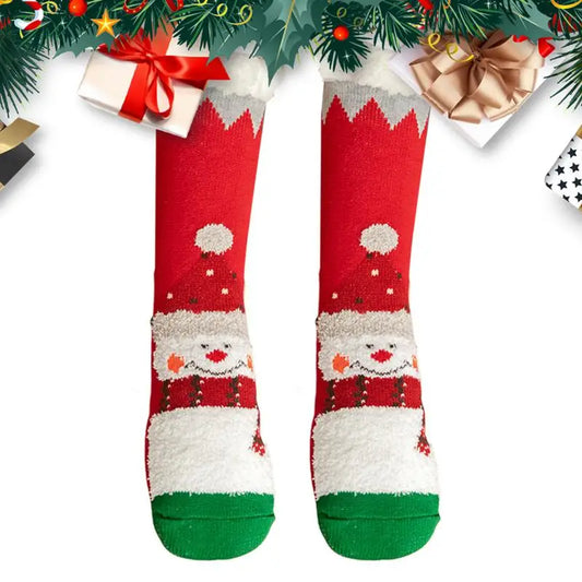 Christmas Crew Socks Slipper Socks Soft Winter Crew Socks Thick Fuzzy Cozy Christmas Supplies Christmas Socks For Adults & Men