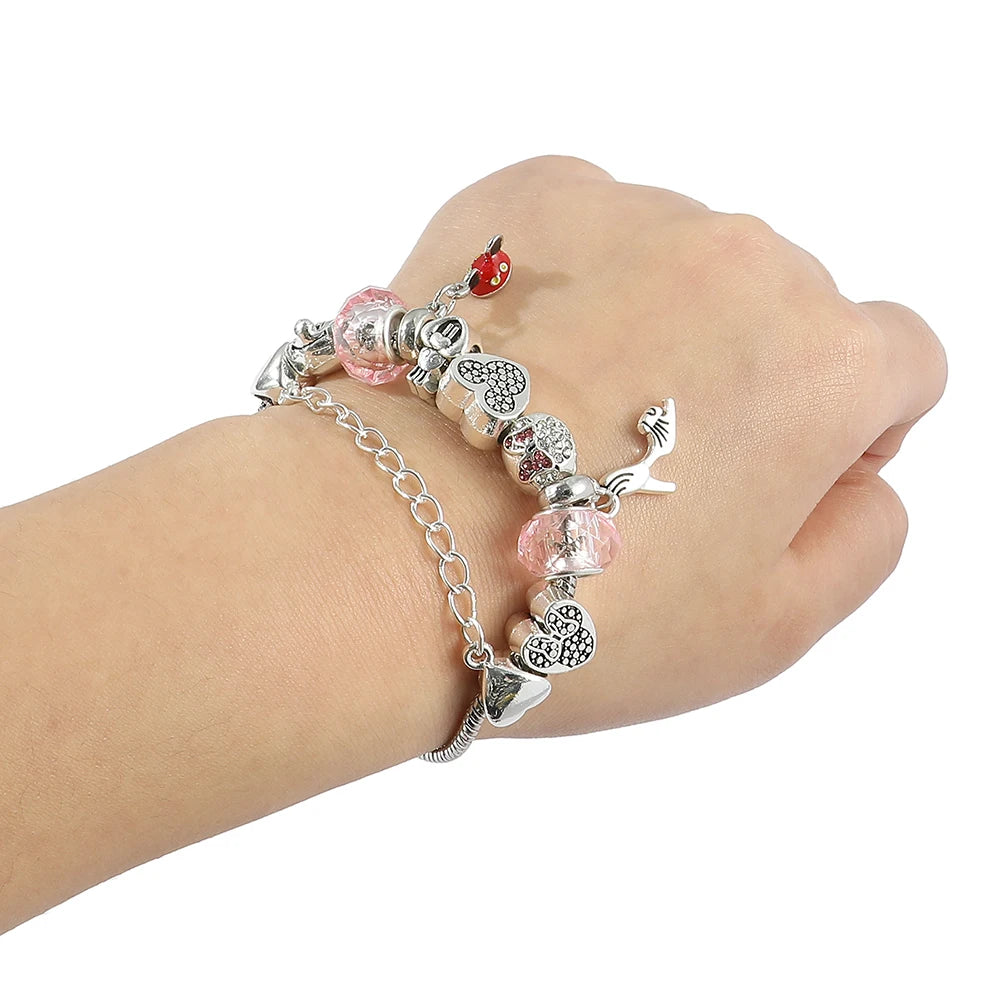 Mickey Minnie Charm Bracelet